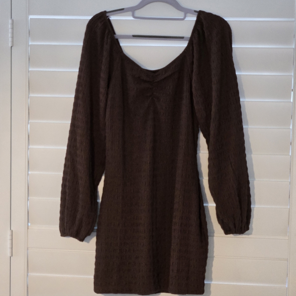 O'NEILL Brown Long Sleeve Dress NWOT Sm - Picture 4 of 9
